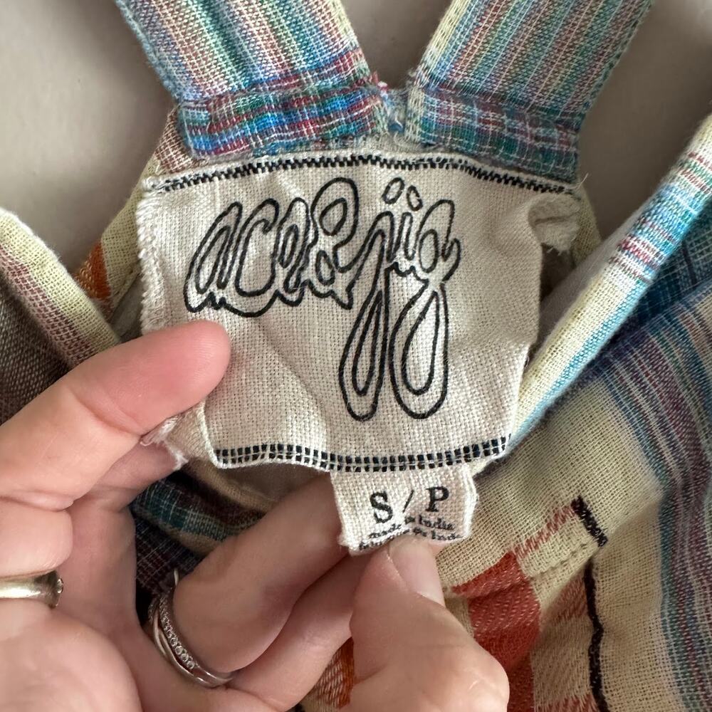 ❌SOLD❌ ace&jig Plaid Jumpsuit Overalls Organic Cotton Size Small - Picture 5 of 7